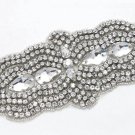 Marquise Rhinestone Crystal Beaded Sew Iron on Wedding Dress Applique