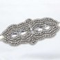 Marquise Rhinestone Crystal Beaded Sew Iron on Wedding Dress Applique