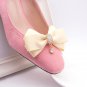 2pc x Women Dangle Rhinestone Crystal Color Ribbon Fashion Bow Shoe Clips