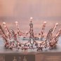 Crystal Rhinestone Wedding Princess Crown Old Rose Gold Hair Bridal Accessories