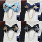 Boys Men Gold Wings Birds Pre-Tied Bow Tie Wedding Neck Tie Bowtie Cravat