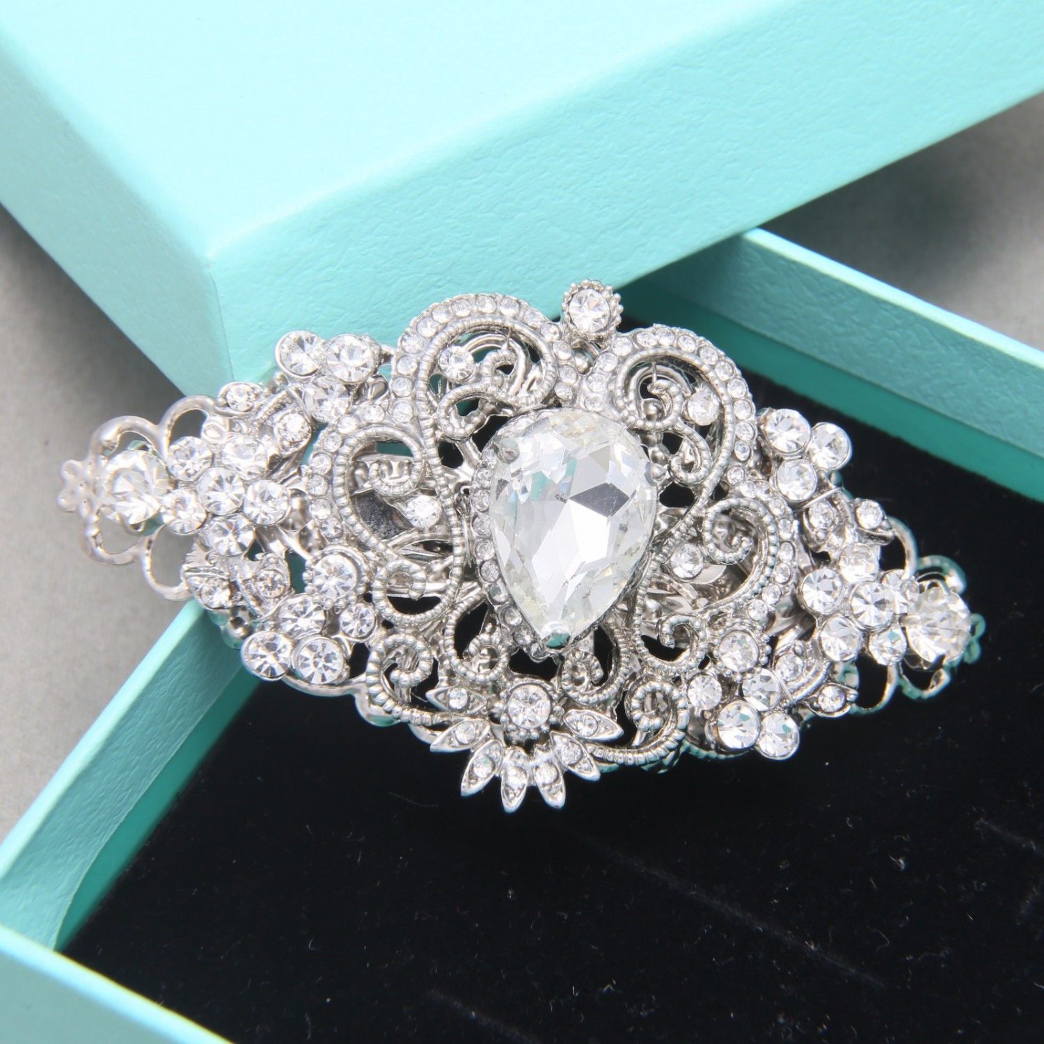 Vintage Style Bridal Crystal Rhinestone Comb Wedding Hair Clip Crystal Headpiece