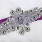 Rhinestone Crystal Wedding Dress Gown Clear Beaded Sash Craft DIY Motif Applique