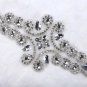 Rhinestone Crystal Wedding Dress Gown Clear Beaded Sash Craft DIY Motif Applique