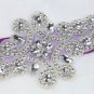 Rhinestone Crystal Wedding Dress Gown Clear Beaded Sash Craft DIY Motif Applique