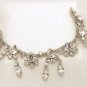 Wedding Marquise Drop Crystal Hair Chain Bridal Dangle Hair Clip Headpiece