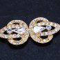 Vintage Style Rhinestone Crystal Metal Closure Wedding Sweater Gold Clasp