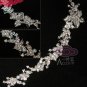 Bridal Rhinestone Crystal Flower Sewing Wedding Hair Chain