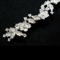 Bridal Rhinestone Crystal Flower Sewing Wedding Hair Chain