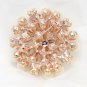 Wedding Bridal Rhinestone Crystal Cream Ivory Pearl Gold Or Silver Brooch Pin