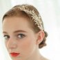 Ivory Pearl Flower Rhinestone Crystal Gold Tiara Headpiece Wedding Accessories