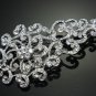 Vintage Style Rhinestone Crystal Silver Tone Wedding Hair Comb