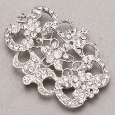 Vintage Style Rhinestone Crystal Wedding Jewelry Sewing Accessories Loop Back
