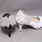 2 pcs x Vintage Style Rhinestone Flower Shoes Wedding Crystal Bridal Shoe Clips