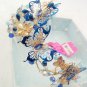 Blue Butterfly Crystal Flower Wedding Bridal Crown Tiara Hair Accessories