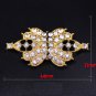 Vintage Style Crystal Wedding Rhinestone Gold Closure Hook and Eye Clasp Button
