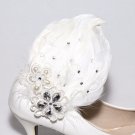 Cream Lace Acrylic Wedding Bridal Off White Feather Fur Shoe Clips Charm Pair Cream Lace Acrylic Wedding Bridal Off White Feather Fur Shoe Clips Charm Pair