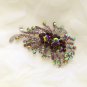 Wedding Brooch Pin Jewelry Accessories With Purple Aurora Rhinestone Crystal