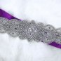 Vintage Leaf Pattern Wedding Bridal Sash Dress Belt Applique Iron Sew On