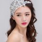 Bridal Lace Rhinestone Crystal Flower Faux Pearl Hair Clip Wedding Headpiece