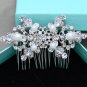 Wedding Rhinestone Comb Pearl Vintage Hair Comb Crystal Headpiece