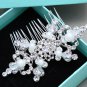 Wedding Rhinestone Comb Pearl Vintage Hair Comb Crystal Headpiece