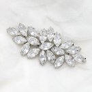 Vintage Style Marquise Rhinestone Crystal Bridal Wedding Brooch Pin