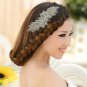 Bridal Bride Ladies Crystal Rhinestone Leaf Applique Wedding Hair Clip