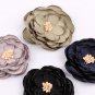 2  Pcs Black Fibre Daisy Flower Wedding Shoe Clips Charms