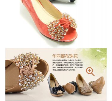 A Pair Beaded Crystal Beads Bow Fashion Shoe Clips Charms