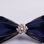 Boy Men Wedding Gold Dark Blue Black Pre Tied Bow Tie Crystal Neck Tie