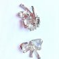Bow Rhinestone Crystal Wedding Closure Hook and Eye Sew On Button Clasp