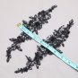 1 Pair Pearl Beaded Lace Flower Motif Black Sewing Floral Beaded Applique