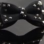 Black PUNK STYLE screw tie accessories neck tie bowtie black bow tie