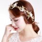 Wedding Hair Piece Vintage Bow Flower Crystal Tiara Pearl Headpiece