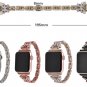 Silver Rose Gold Crystal Butterfly Steel Apple Watch Replacement Watch Band