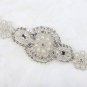 Rhinestone Crystal Wedding Dress Belt Pearl Iron Sew On Beaded Applique Patch