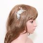 Ivory Pearl Bridal Wedding Rhinestone Crystal Leaf Flower Hair Comb Headpiece