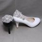 2Pcs Crystal Shoe Decoration Rhinestone Bridal Pearl Applique Wedding Shoe Clips