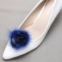 2 Pcs Rose Flower Black Pink Blue Red Blue Rabbit Fur Winter Boots Shoe Clips