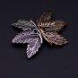 2 Pcs Vintage Leaf Dark Gold Silver Wedding Copper Tone Shoe Clips Decoration