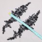 1 Pair Pearl Beaded Lace Flower Motif Sewing Floral Black Pearl Beaded Applique