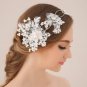 Rhinestone Crystal Pearl Hair Wedding Lace Flower Headpiece Headband Tiara