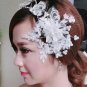 Rhinestone Crystal Pearl Hair Wedding Lace Flower Headpiece Headband Tiara