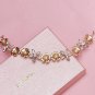 Gold Flower Pearl Rhinestone Crystal Tiara Headpiece Wedding Hair Accessories