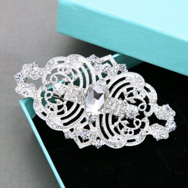 Vintage Style Rhinestone Comb Hair Clip Crystal Wedding Headpiece Jewelry