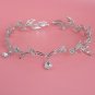 Bridal Wedding Chain Rhinestone Crystal Hair Tiara Dangle Leaf Crown Headpiece