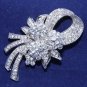 Rhinestone  Crystal Vintage Style Bridal Wedding Sweater Brooch Pin