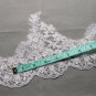 Flower Bridal Pearl Veil Beaded Embroidered Off White Wedding Lace Trim 1 Yard