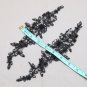 1 Pair Pearl Beaded Beads Lace Flower Motif Sewing Floral Black Applique